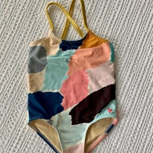 Pink chicken toddler bathing suit